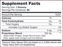 apple cider vinegar gummies chapter one supplement facts