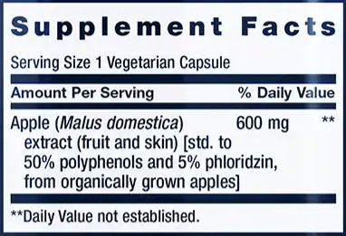 AppleWise (Life Extension) Supplement Facts