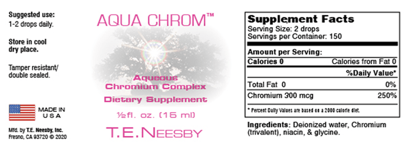 Aqua Chrome 300 mcg (Neesby) Label