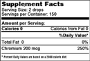 aqua chrome 300 mcg (neesby) supplement facts
