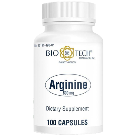 Arginine 600 mg 100 caps (Bio-Tech Pharmacal) Front
