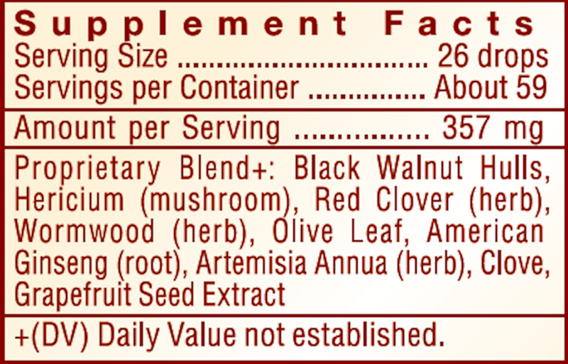Artemesia & Clove (BioRay) Supplement Facts