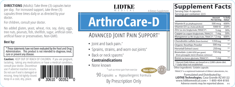 ArthroCare-MD (Lidtke Medical) Label