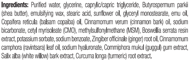 ArthroGenx Cream (Nutra Biogenesis) Ingredients