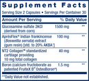 arthromax advanced life extension supplement facts