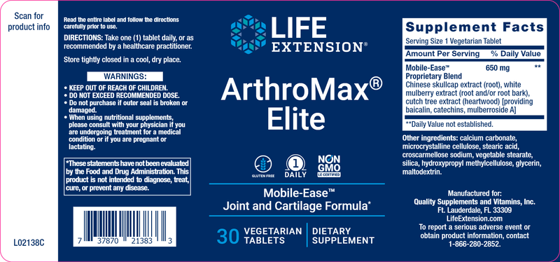 ArthroMax® Elite (Life Extension) Label