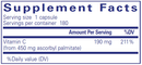ascorbyl palmitate pure encapsulations supplement facts