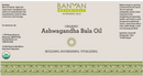 ashwagandha bala oil banyan botanicals label