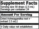 ashwagandha extract (herbalist alchemist) supplement facts