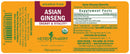 asian ginseng alcohol-free herb pharm label