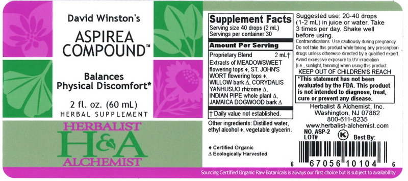 Aspirea Compound (Herbalist Alchemist) Label