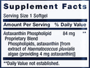 astaxanthin with phospholipids (life extension) supplement facts