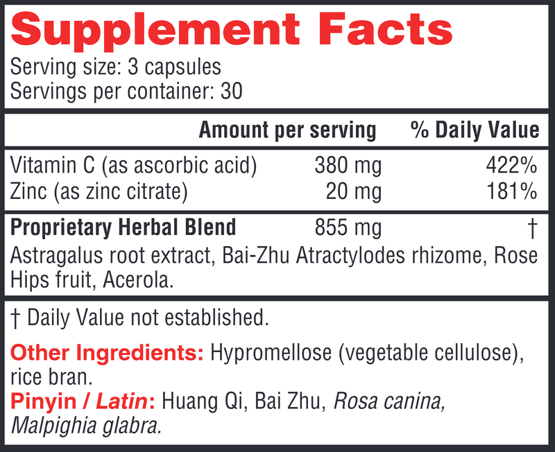 Astra C (Health Concerns) Supplement Facts