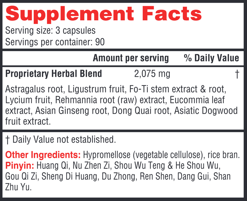 Astra Essence (Health Concerns) 270ct Supplement Facts
