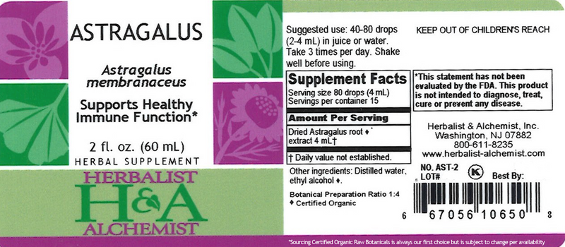Astragalus Extract (Herbalist Alchemist) Label