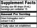 astragalus extract (herbalist alchemist) supplement facts