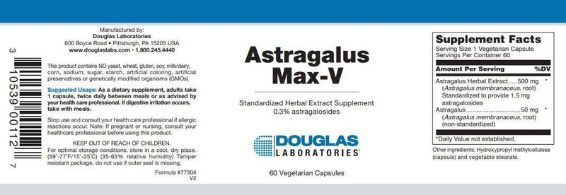 Astragalus Capsules Douglas Labs