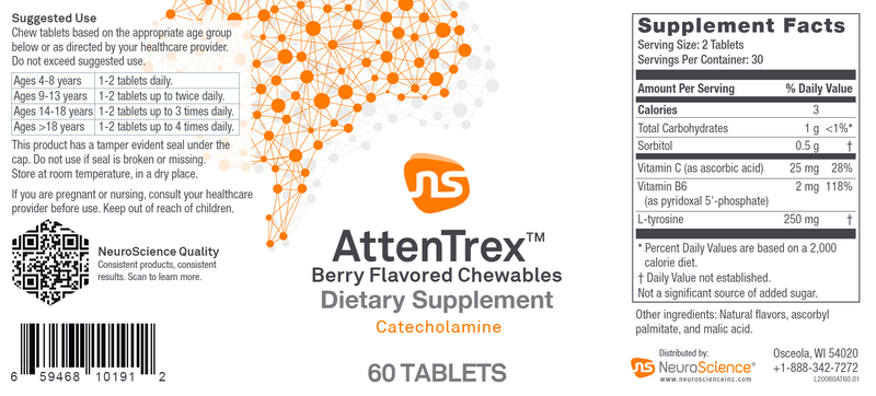 AttenTrex Berry Flavored (Neuroscience) Label