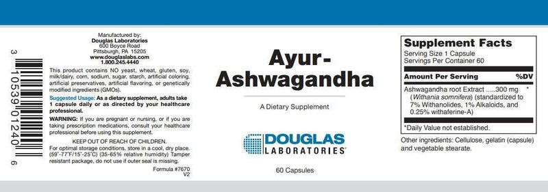 Ashwagandha Capsules Douglas Labs