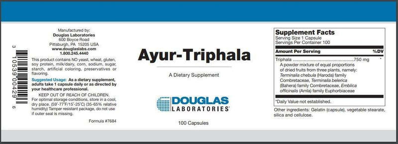 Ayur Triphala 100 Capsules Douglas Labs