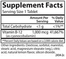 b-12 1000 mcg carlson labs supplement facts