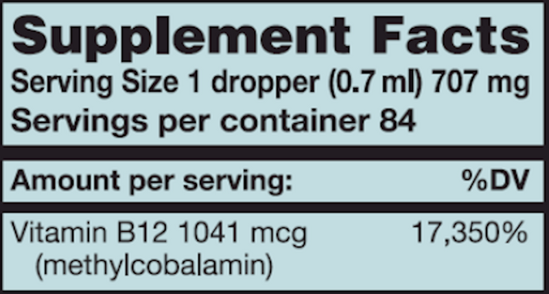 B-12 Liquid (Karuna Responsible Nutrition) Supplement Facts