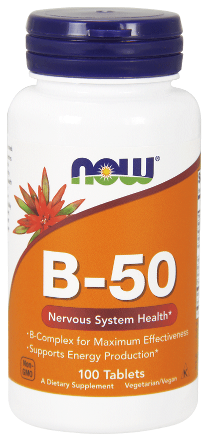 B-50 - 100 Tablets (NOW) Front