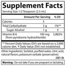 b-6 liquid carlson labs supplement facts
