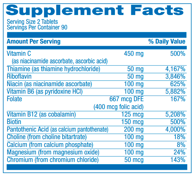 B-STRESS HI POTENCY (Anabolic Laboratories) Supplement Facts