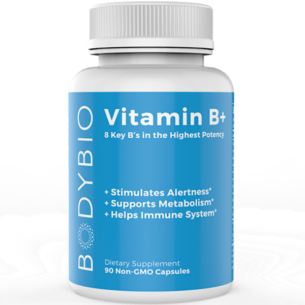 B Vitamins Hi Potency (BodyBio) 90ct Front