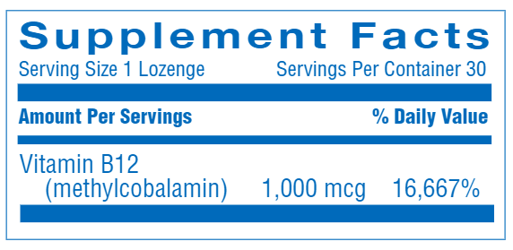 B12-Plus (Anabolic Laboratories) Supplement Facts