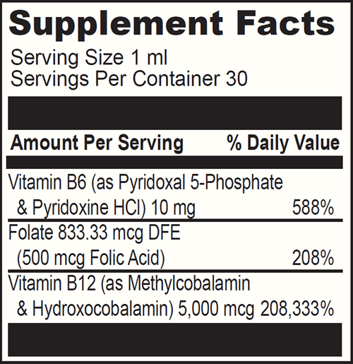 B12 MC Liquid DaVinci Labs Supplement Facts