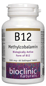 B12 Methylcobalamin 1000 mcg (Bioclinic Naturals) Front