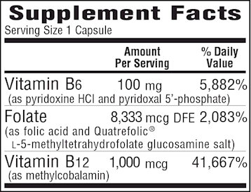 B6 Folic Acid (Bio-Tech Pharmacal) Supplement Facts