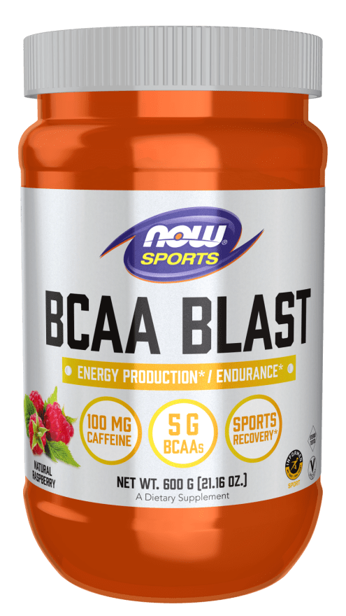 BCAA Blast Powder Raspberry Flavor (NOW) Front