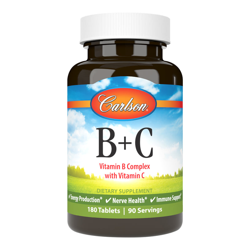 B+C (Carlson Labs) 180ct Front
