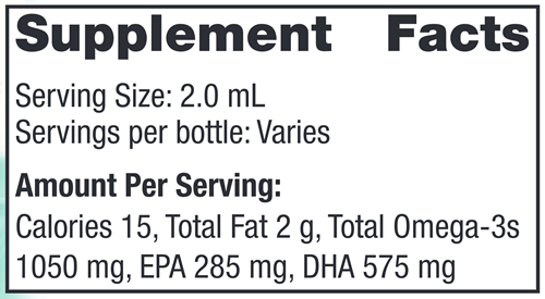 baby's DHA vegetarian (nordic naturals) supplement facts