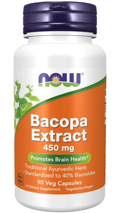 Bacopa Extract 450 mg (NOW) Front
