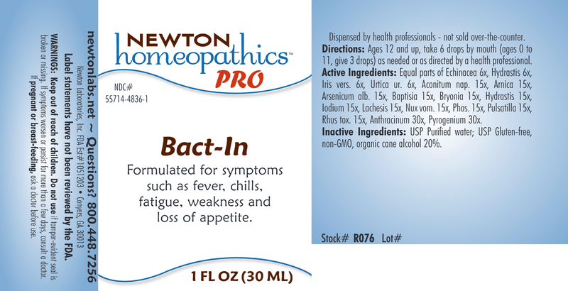 Bact-In (Newton Pro) Label