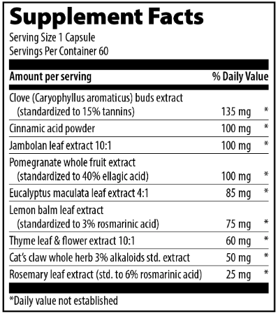Bacterial Defense (Vibrant Health) Supplement Facts