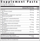 basic minerals douglas labs supplement facts