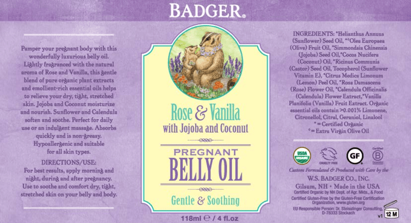 belly oil badger label