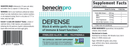 benecin defense pro label