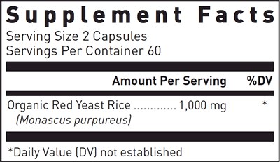 Beni Koji Red Yeast Rice Douglas Labs supplement facts