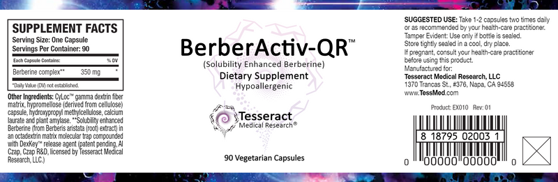 BerberActiv-QR (Tesseract Medical Research) Label