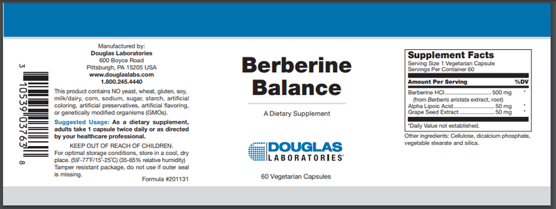 Buy Berberine Balance Douglas Labs