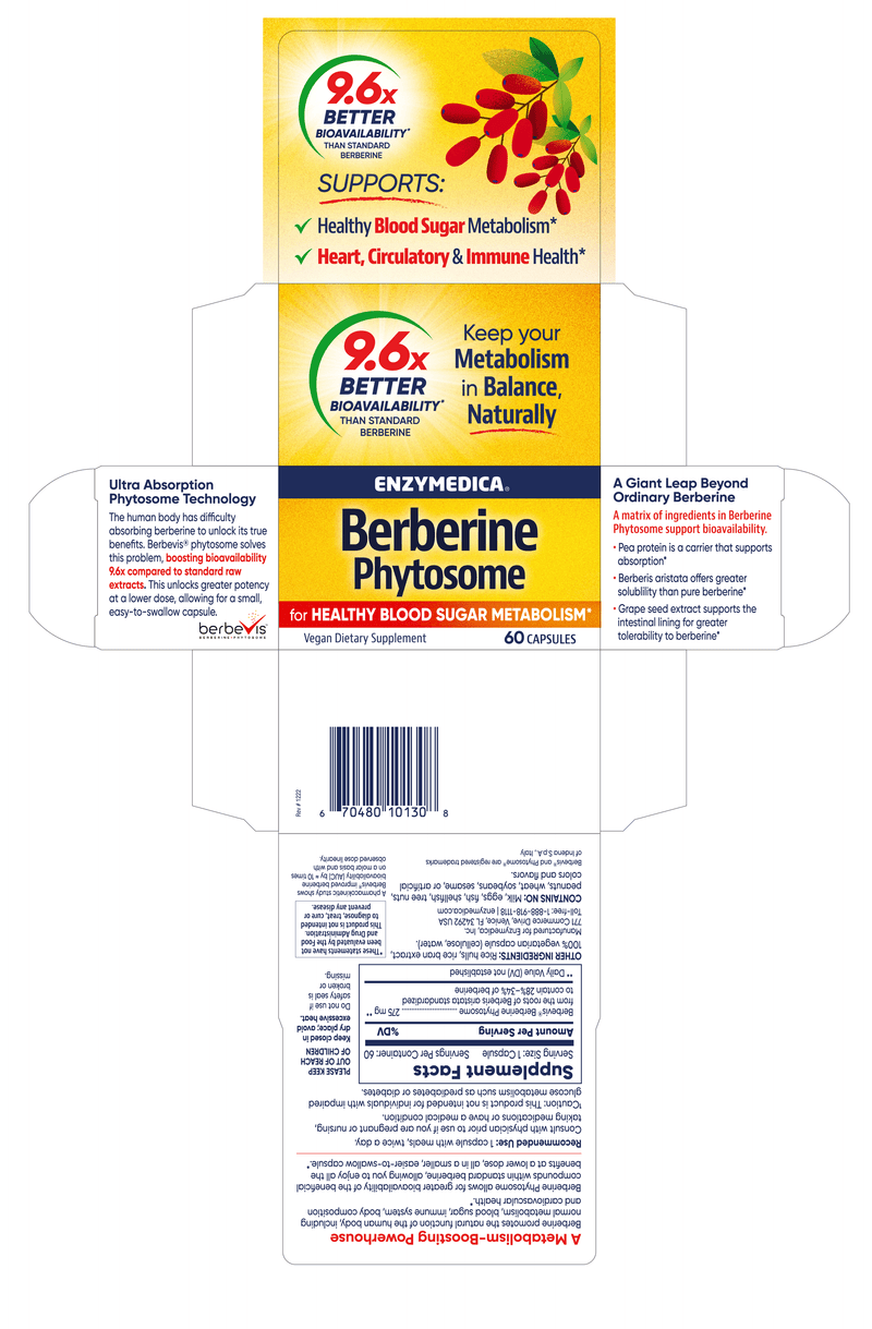 Berberine Phytosome (Enzymedica) Label