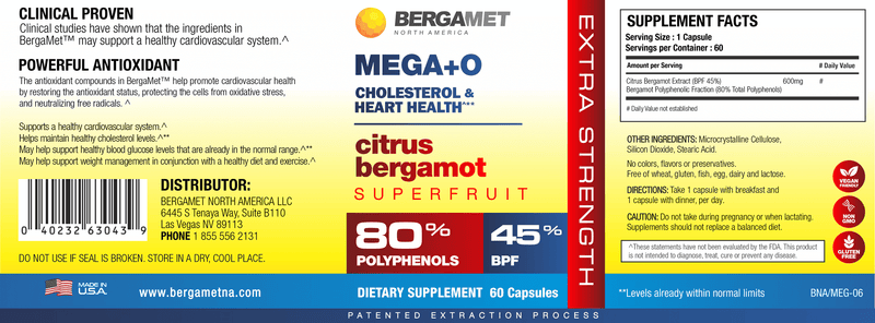 BergaMet Mega+O (Bergamet) Label