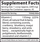 berry-c tart (lidtke) supplement facts
