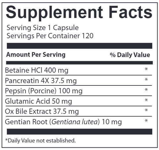 BetaZyme (Nutritional Frontiers) Supplement Facts